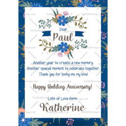 Floral Bokeh_wedding Anniversary E-card