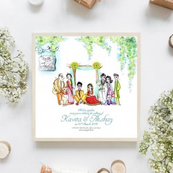 Dogs, photo frame type white theme wedding save the date, date hanging board, pet gods, children