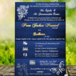 Royal Blue And Gold Animated Wedding Card