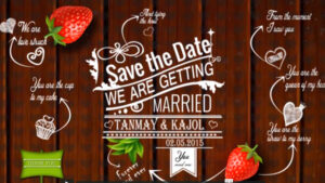 Strawberry Wedding - Animated Save The Date Card