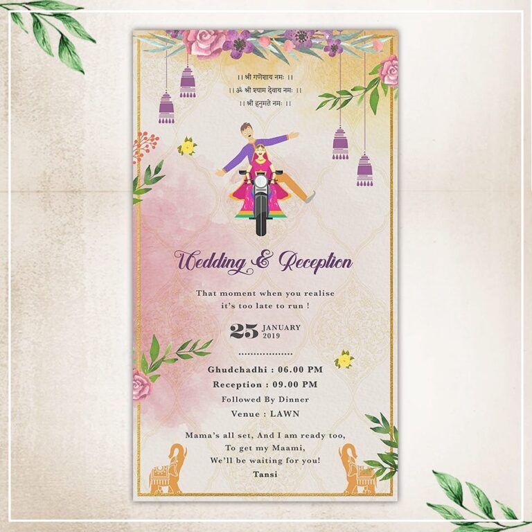 Wedding Pearls - Save The Date Whatsapp Card