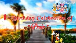 1st Birthday Celebrations - Disney Cruise Animated Video