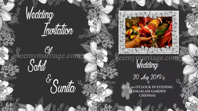 Dark Fantasy - A Black & White Falling Flowers Simple Classy Save The Date Video