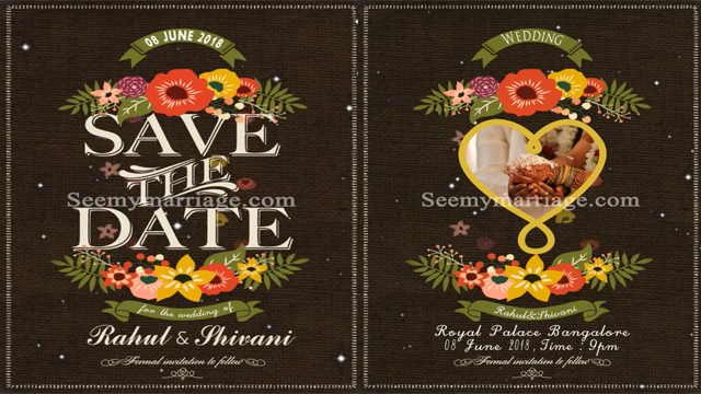Chocolove - A Colourful Sparcle With Beautiful Flowers Decoration Chocolate Theme Wedding Save The Date Invitation Video