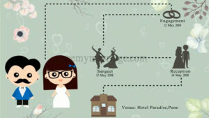 Getting Hitched - A Paper Slide Program Reveal With Beautiful Hearts And Flower Animated Wedding Save The Date Video