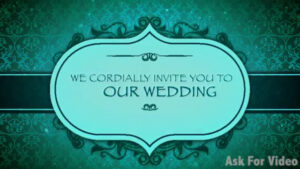Green Motif Muslim Wedding Invite