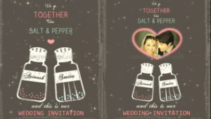 Evelyn Salt And Pepper Potts - Universal Couple Best Animated Wedding Save The Date Invitation Video