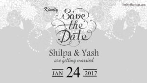 Silver Moon - Floral And Sparkle Animated Platinum Theme Save The Date Wedding Invitation Video