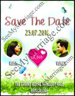 Butterfly Love - Save The Date Whatsapp E-card With Pics