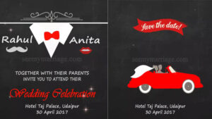 Happy Days - A Chalk Board Theme Sparkle Animated Wedding Save The Date Invitation Video