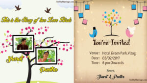 Tree Love - Floral And Birds Animated Hanging Picture Frames Theme Save The Date Wedding Invitation Video