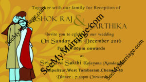 Golden Flowers - A Modern Yellow Theme Wedding Save The Date Whatsapp E-card