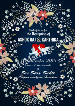 Beautiful Blooms - Floral Theme Wedding Save The Date Whatsapp E-card