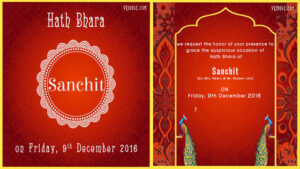 Hath Bhara - Red Theme Traditional 2d Animated Save The Date, Invitation Video