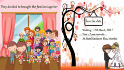 Its A Butterfly - A Simple Story Type Wedding Invitation Video With Sketch Type Cartoons 2d Animated Save The Date Wedding Invi