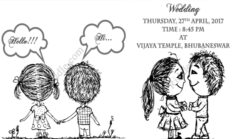 Lovely Boy And Lively Girl - Sketch Type Cartoon Animated Black And White Theme Wedding Save The Date Invitation Video E-card