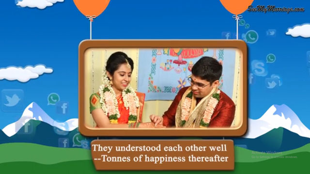Story Of A Wedding - An Animated Introduction Wedding Day Video Of Bride And Groom Since Childhood To Wedding