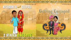 Two States, One Love - A Simple 2d Animated Interfaith, Engagement Save The Date Invitation Video