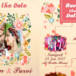 Everlasting Florals - A Falling Flowers With Dazzling Creamy Background Theme Wedding, Phere, Save The Date, Instagram, Modern,