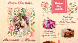 Everlasting Florals - A Falling Flowers With Dazzling Creamy Background Theme Wedding, Phere, Save The Date, Instagram, Modern,