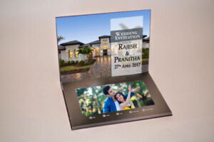 A Modern Laptop Style Wedding Video Invitation Card