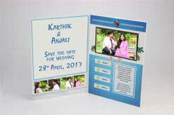 Blue Theme Button Type Medium Size Video Wedding Invitation Brochure