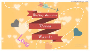 Sandalwood - Red Hearts, Page Slide Animated Program Reveal Sandal Theme Wedding Save The Date Invitation Video