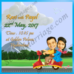 Long Drive - Caricature Wedding Save The Date Whatsapp E-card