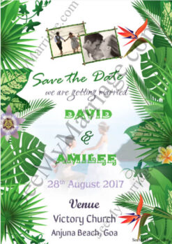 Jungle Book - Green Theme Save The Date Invitation E-card For Whatsapp