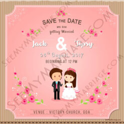 My Promise To You - Pink Theme Wedding Save The Date Whatsapp E-card Invitation