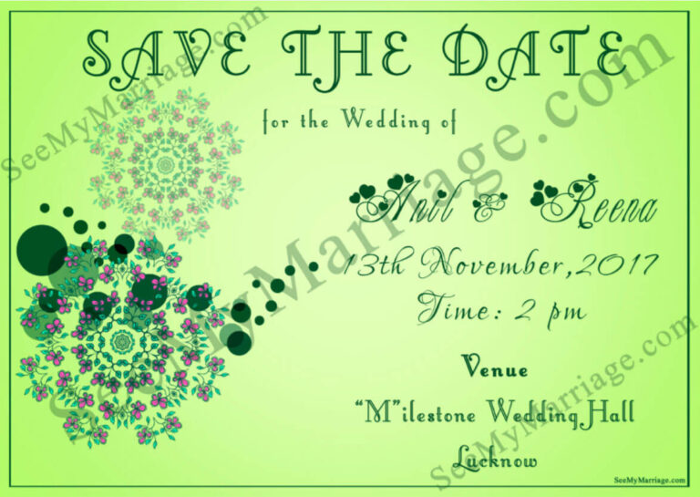 Green Signal - Wedding Save The Date Whatsapp Invitation E-card