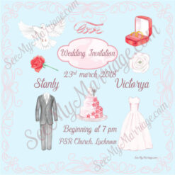 All Set To Their Wedding - Save The Date Whatsapp Invitation E-card