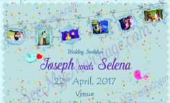 Love Is Everything - Classy Romantic Wedding Save The Date Whatsapp Invitation E-card With Hanging Picture Frames