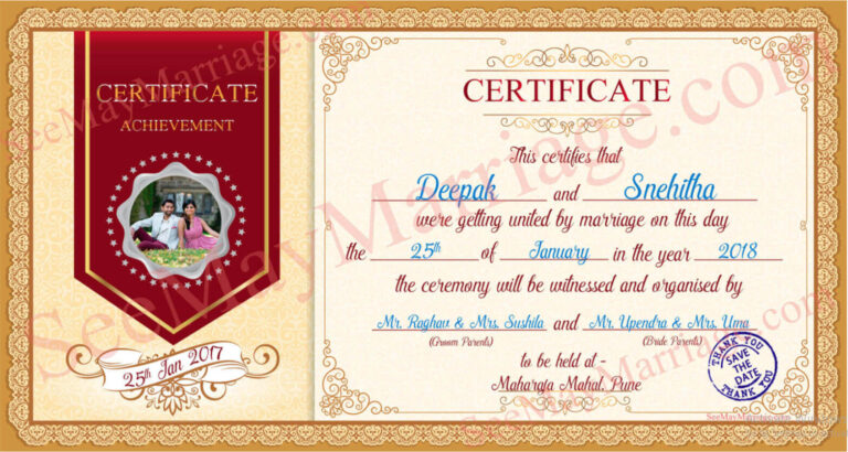 Happily Ever After - A Simple Wedding Save The Date In A Certification Model For Whatsapp E-card Invitation