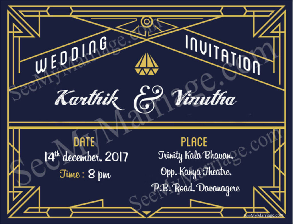 Blue Diamond - Simple Save The Date Invitation E-card For Engagements & Weddings