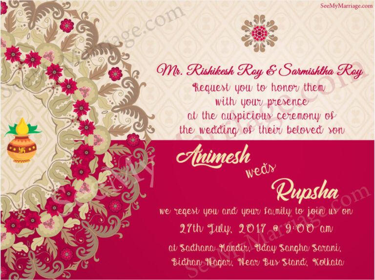 Dreams Do Come True - A Beautiful Traditional Indian Wedding Save The Date Whatsapp Invitation E-card