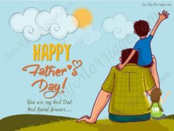 Happy Fathers Day - Wishes Greeting E-card For Whatsapp, Twitter, Facebook, Instagram