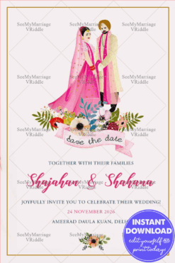 Jodhaa Akbar - Traditional Indian Wedding Save The Date Whatsapp E-card Invitation