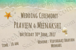 A Day At The Beach - Destination Wedding Whatsapp Invitation E-card