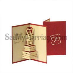 Stylish Laser Cut Wedding Invitation Card - Pack Of 100