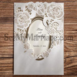 Royal & Frame Type Laser Cut Wedding Invitation Card - Pack Of 100