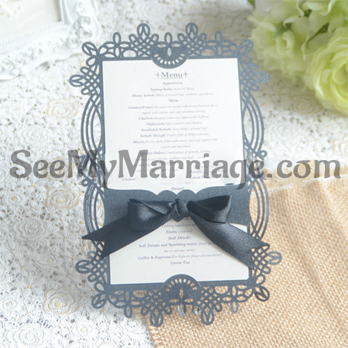 Luxury Laser Cut Wedding Invitation Card - Pack Of 100