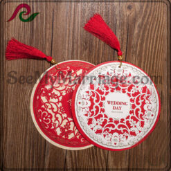 Rounded Laser Cut Wedding Invitation Card - Pack Of 100