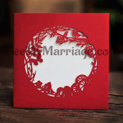 Rounded High Quality Laser Cut Wedding Invitation Card - Pack Of 100