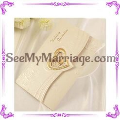 Delicate And Simple Laser Cut Wedding Invitation Card - Pack Of 100