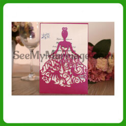 Angel Laser Cut Wedding Card - Pack Of 100