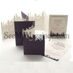 Rich Laser Cut Wedding Invitation Card - Pack Of 100