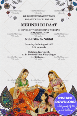 Mehendi Invitation Card