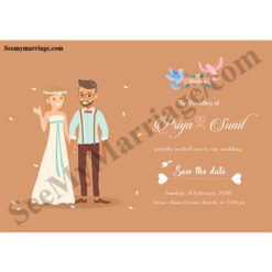 Creative Couple - Save The Date Modern Theme Whatsapp E-card