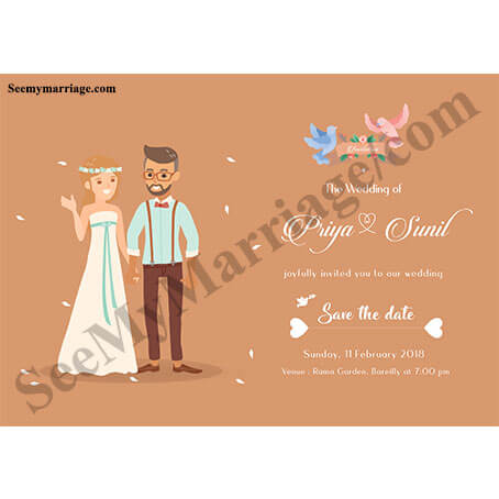 Creative Couple - Save The Date Modern Theme Whatsapp E-card